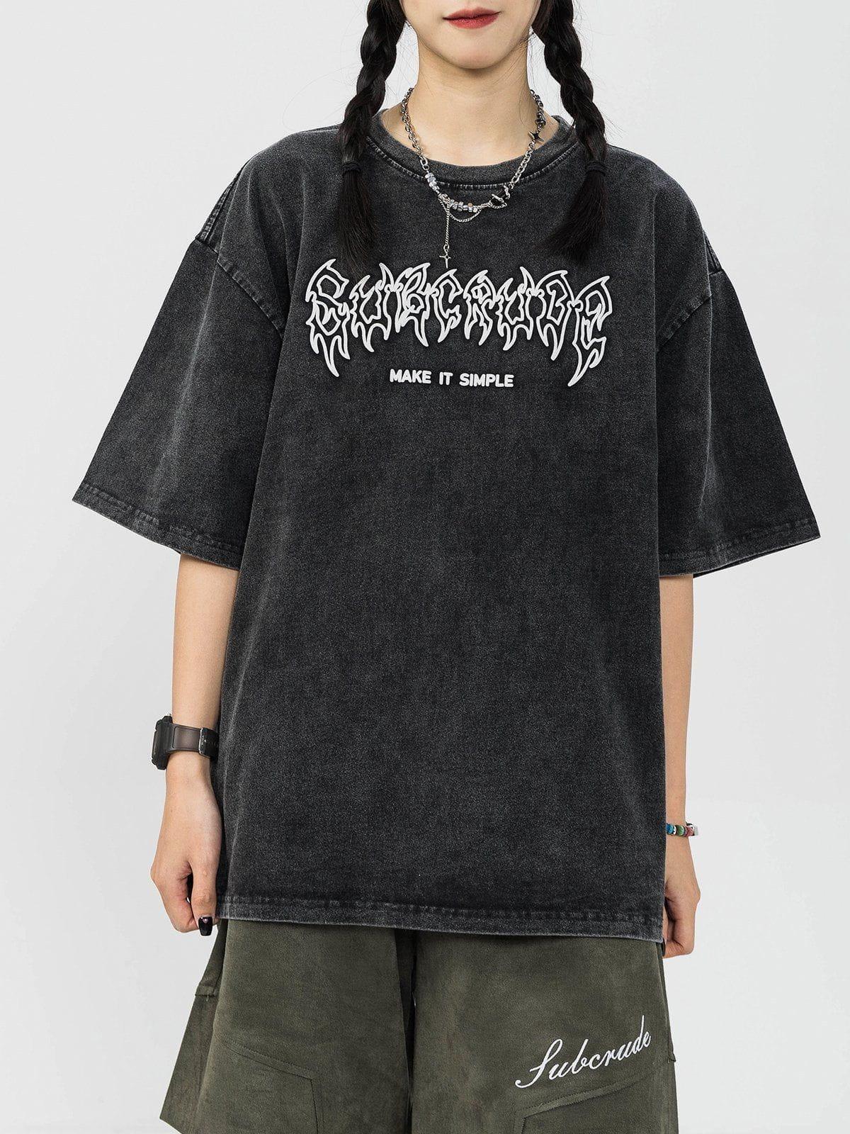 Concert Outfit Washed Wings Print Tee