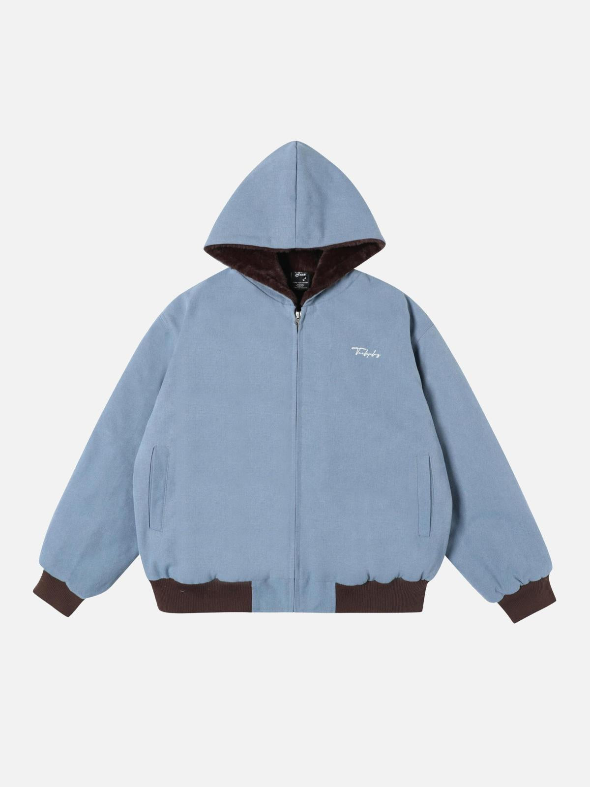 Concert Outfit Washed Zip-Up Hooded Jacket