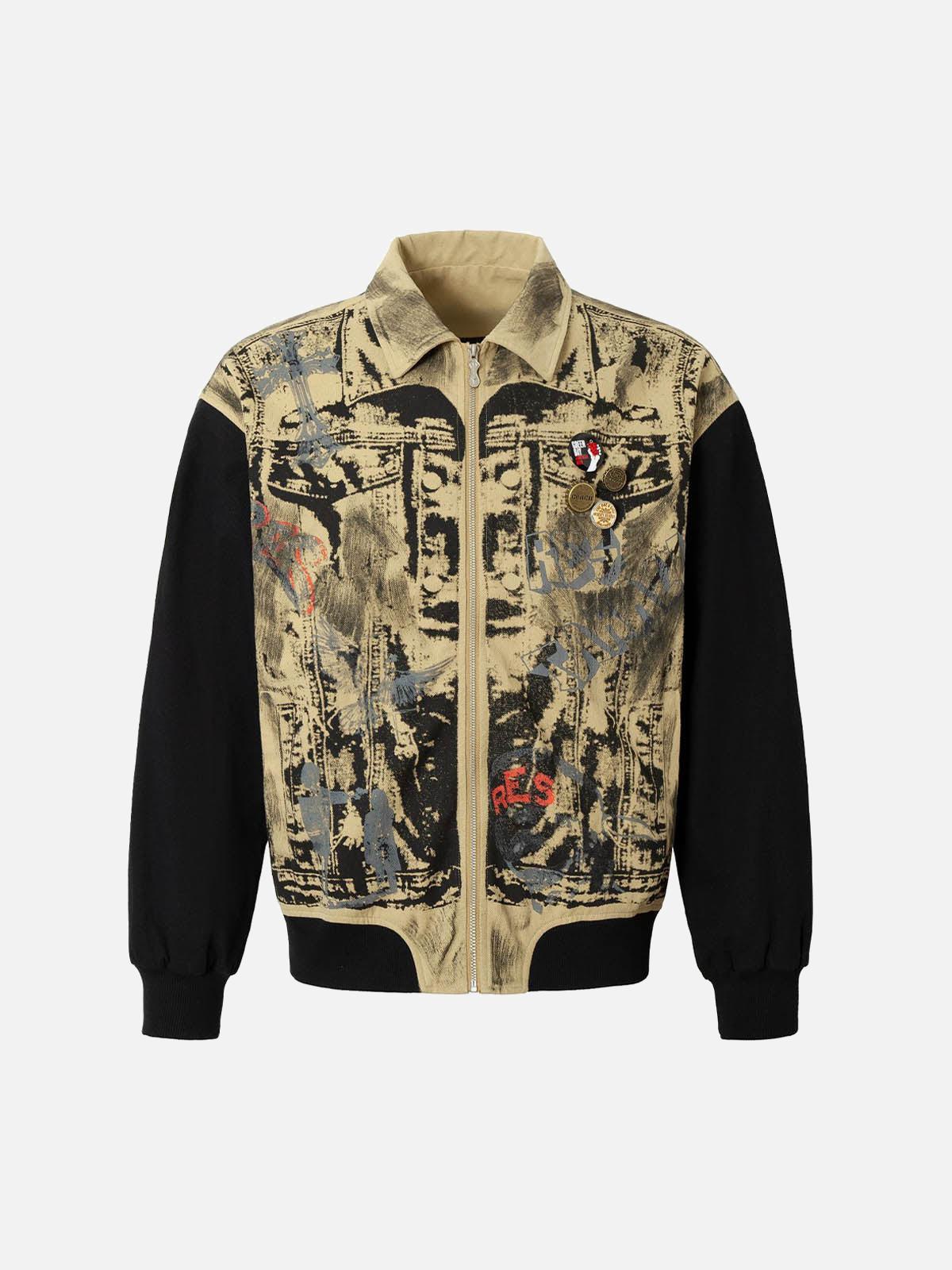 Concert Outfit Wasteland Patchwork Graffiti Badge Detroit Jacket