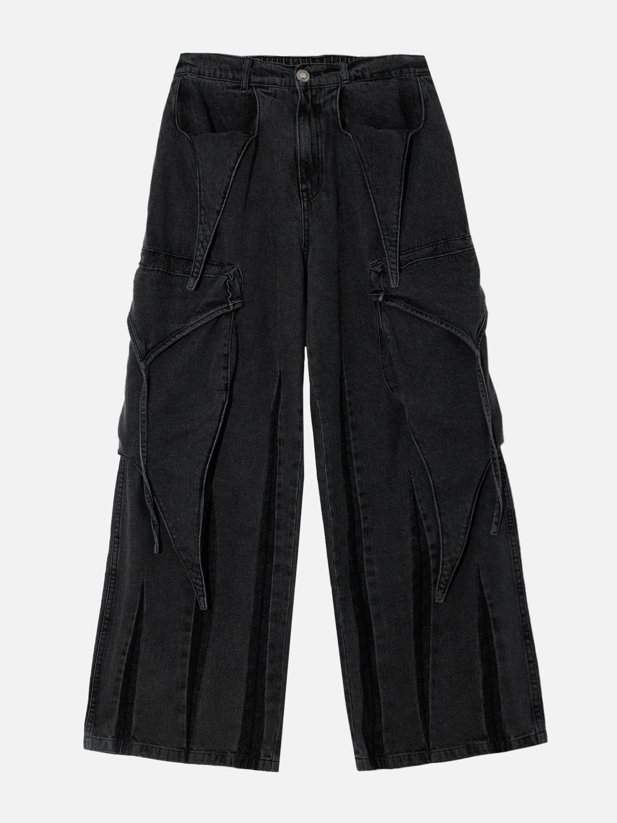 Concert Outfit Wasteland Punk Washed Wide Leg Jeans