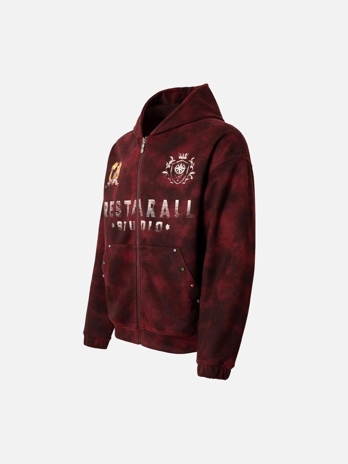 Concert Outfit Wasteland Tie-Dye Zipper Jacket