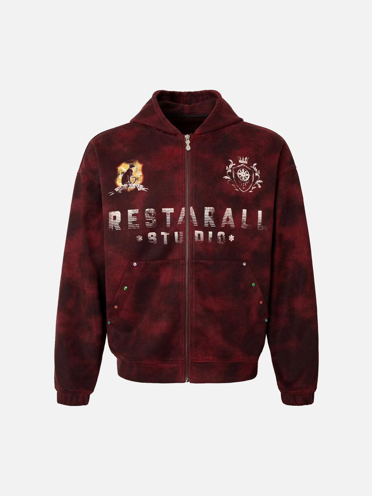 Concert Outfit Wasteland Tie-Dye Zipper Jacket