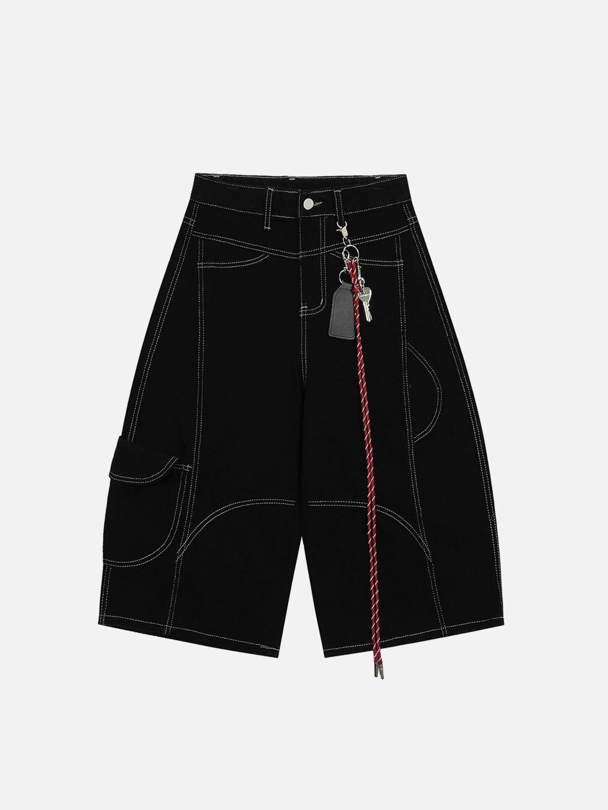 Concert Outfit Welt-Embellished Cargo Jorts