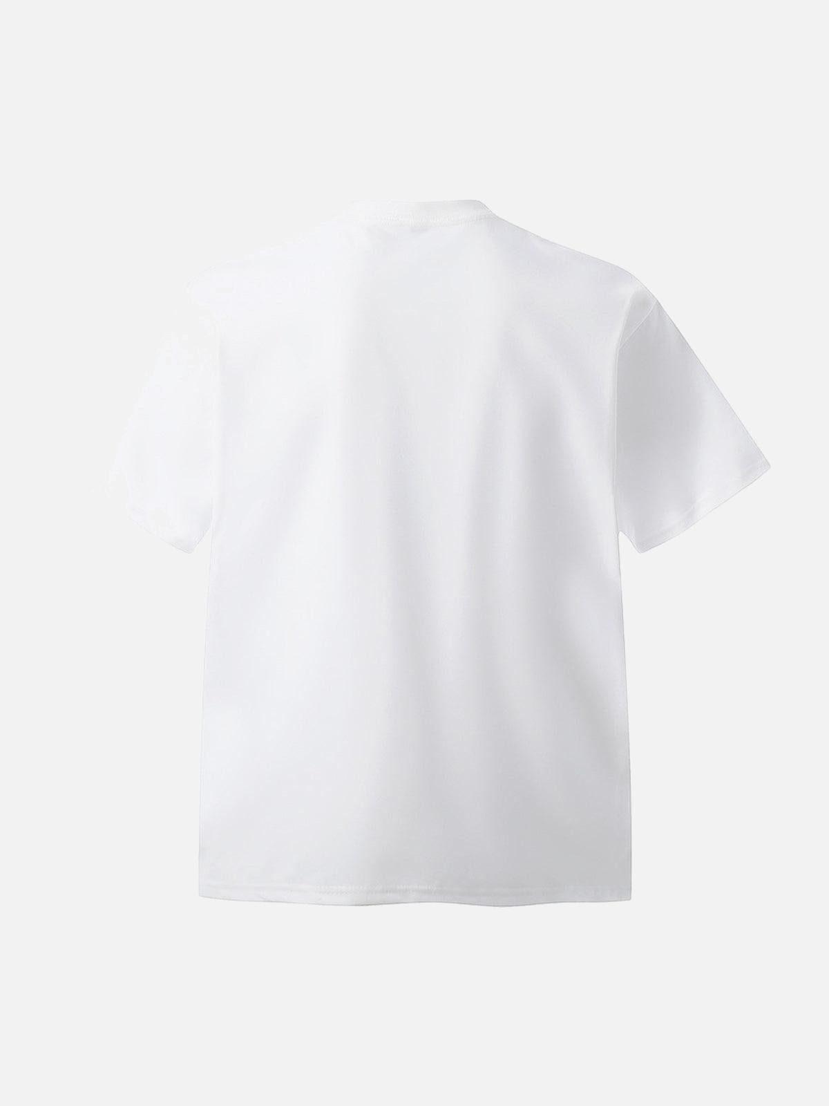 Concert Outfit White Tiger Print T-Shirt