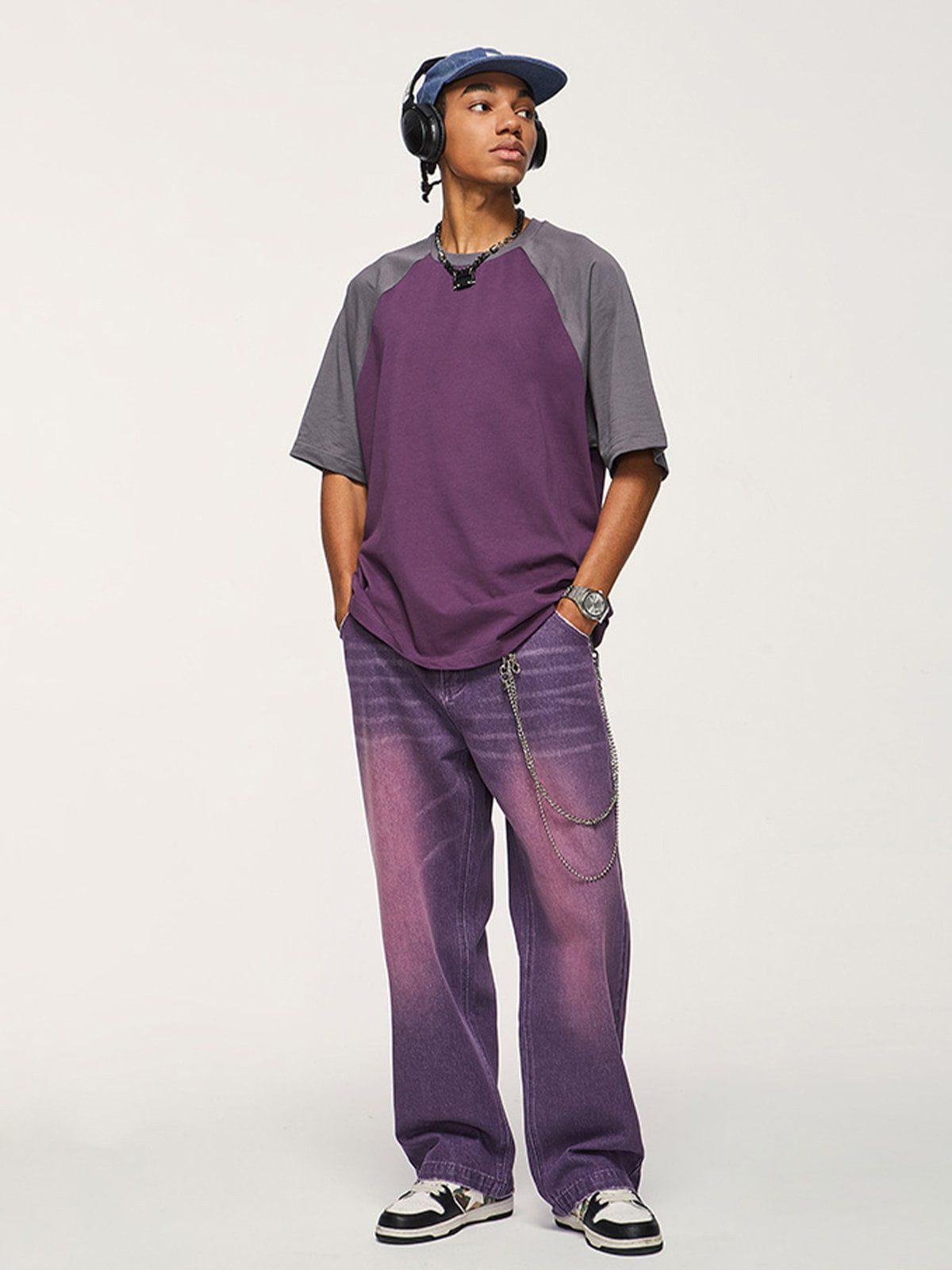 Concert Outfit Wide-Leg Washed Jeans