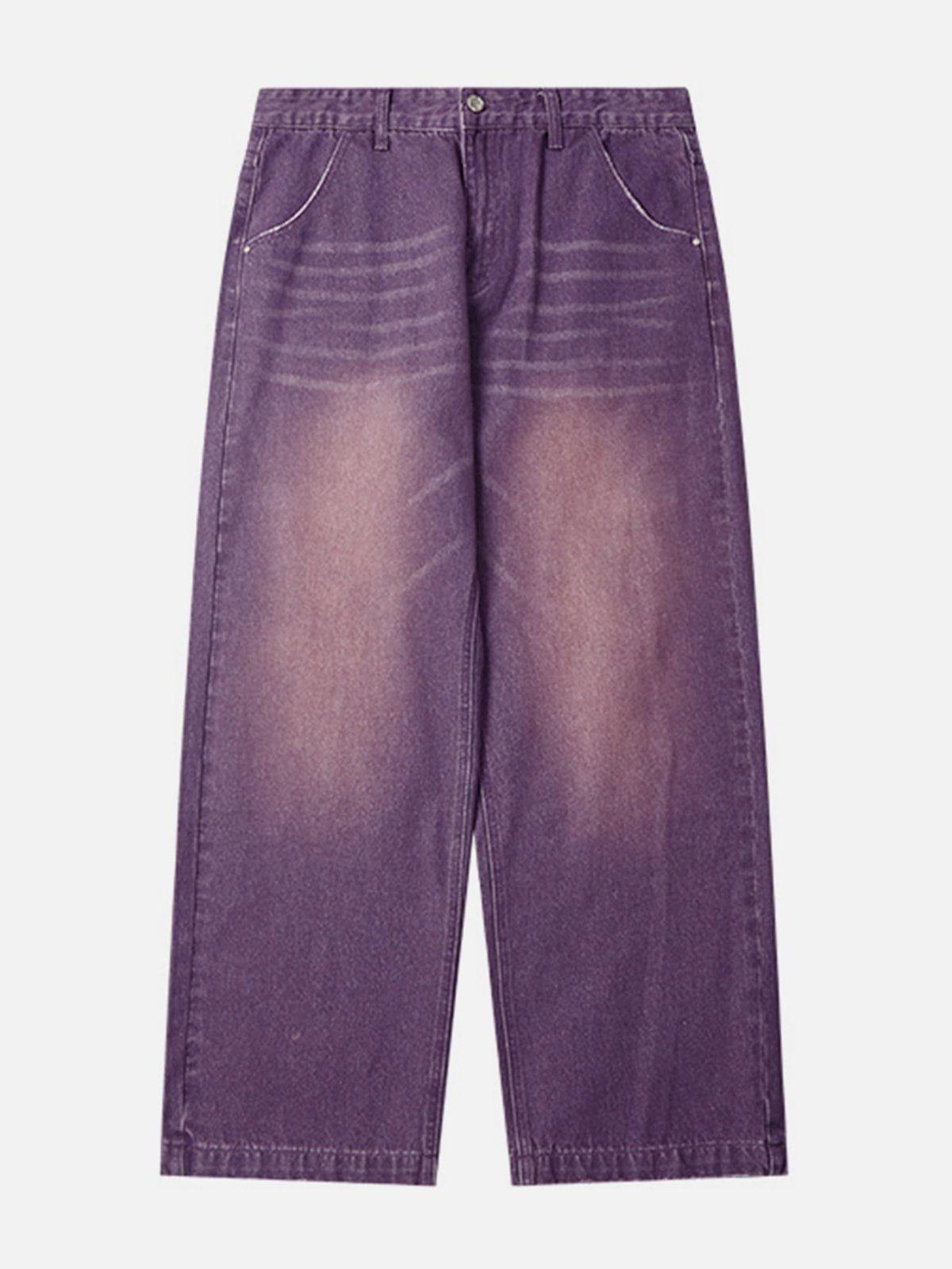Concert Outfit Wide-Leg Washed Jeans