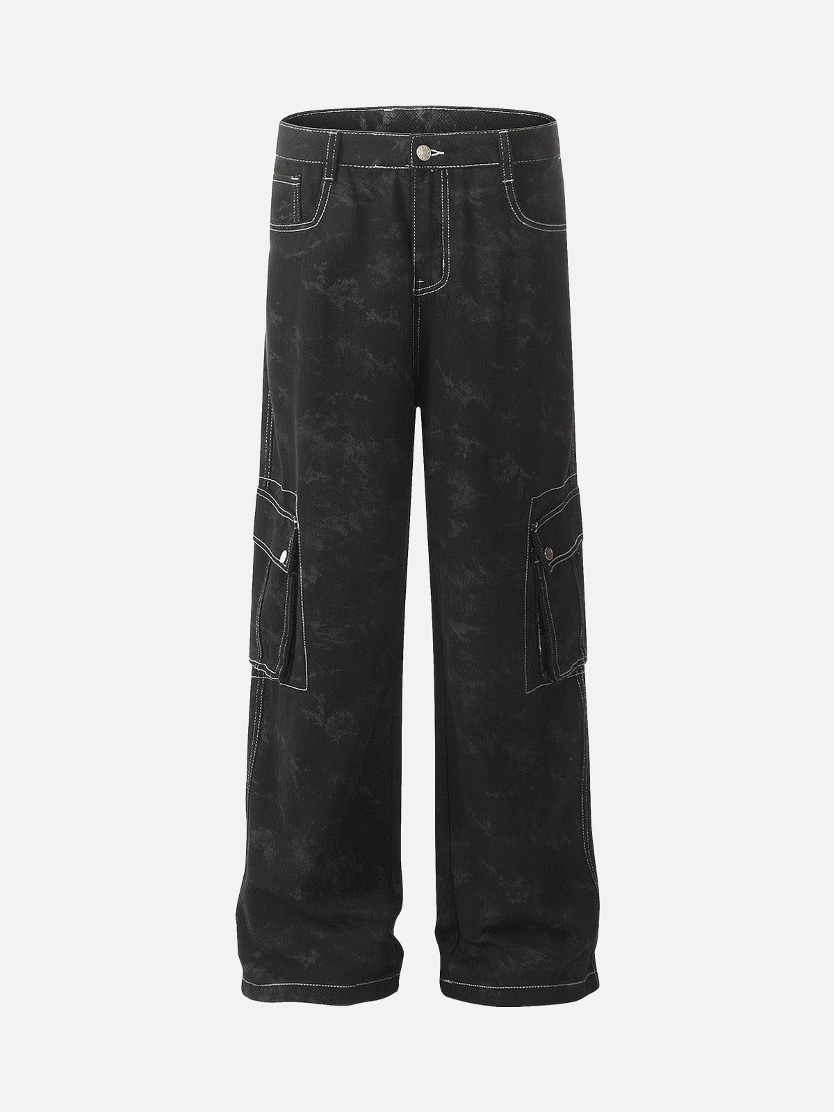 Concert Outfit Workwear Multi-Pocket Tie-Dye Pants