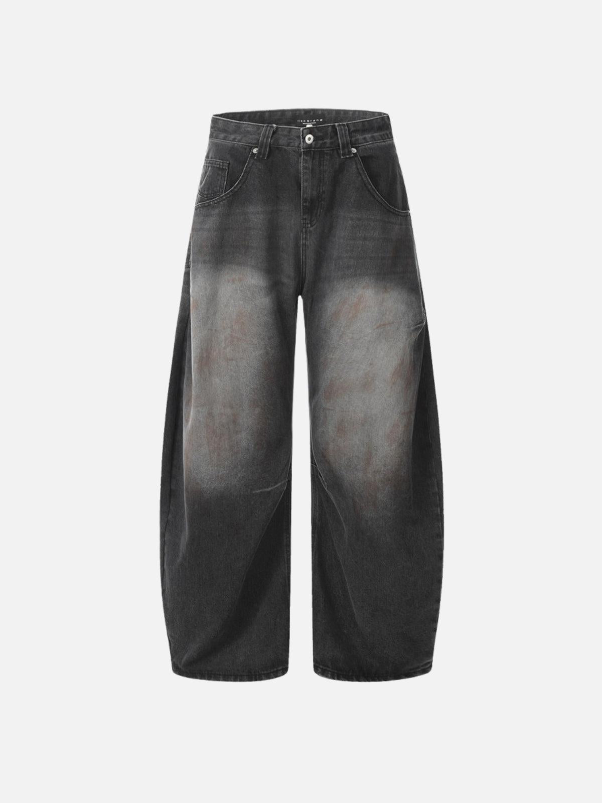 Concert Outfit Wrinkle Loose Barrel Jeans