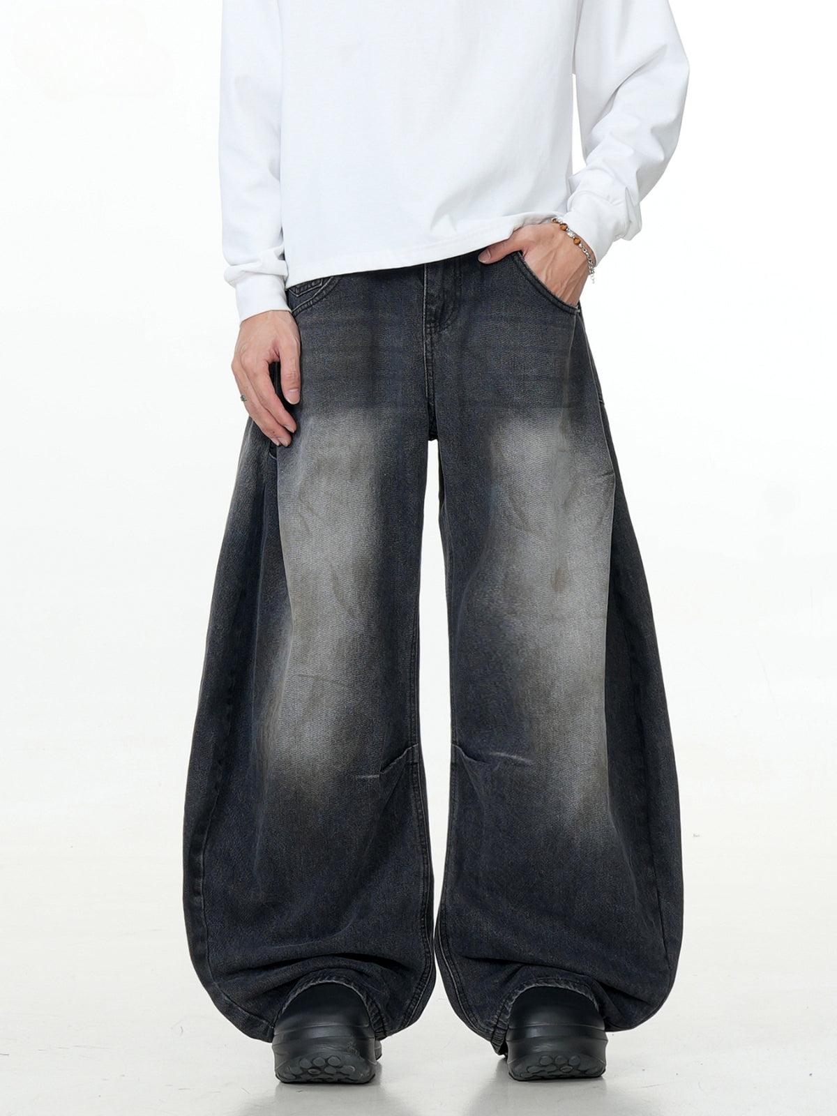 Concert Outfit Wrinkle Loose Barrel Jeans
