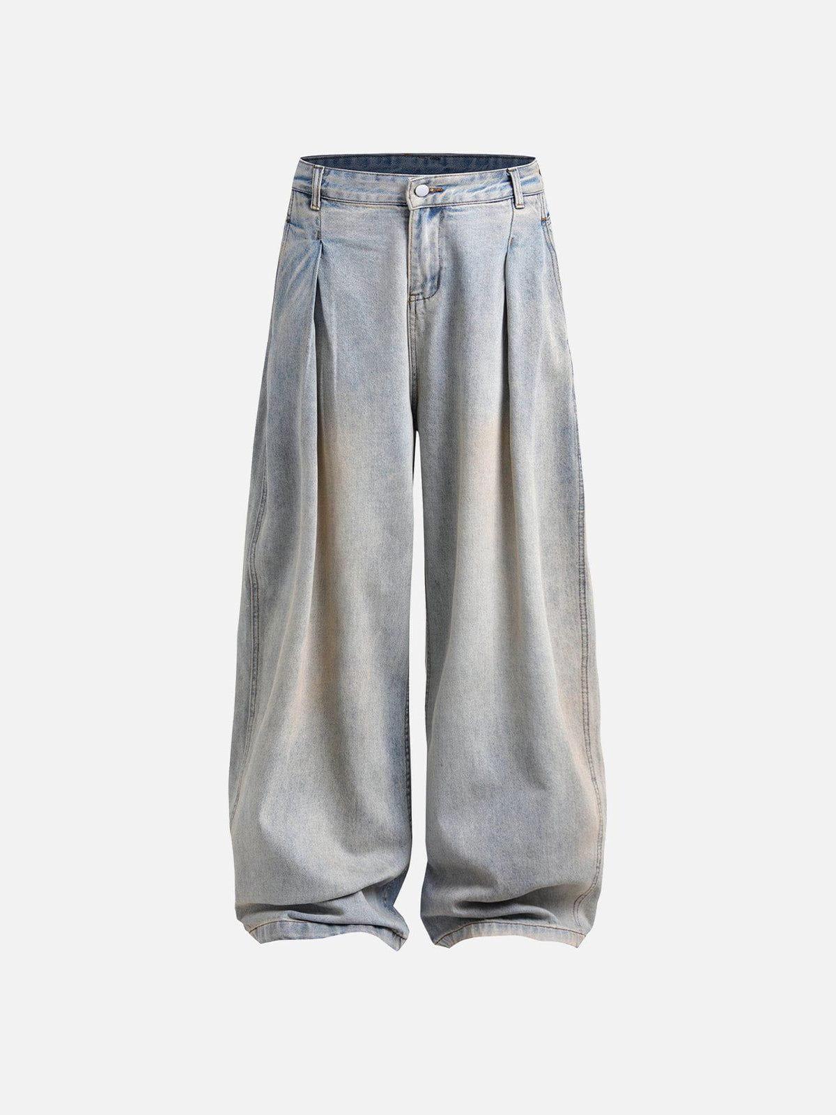 Concert Outfit Wrinkle Washed Loose Jeans