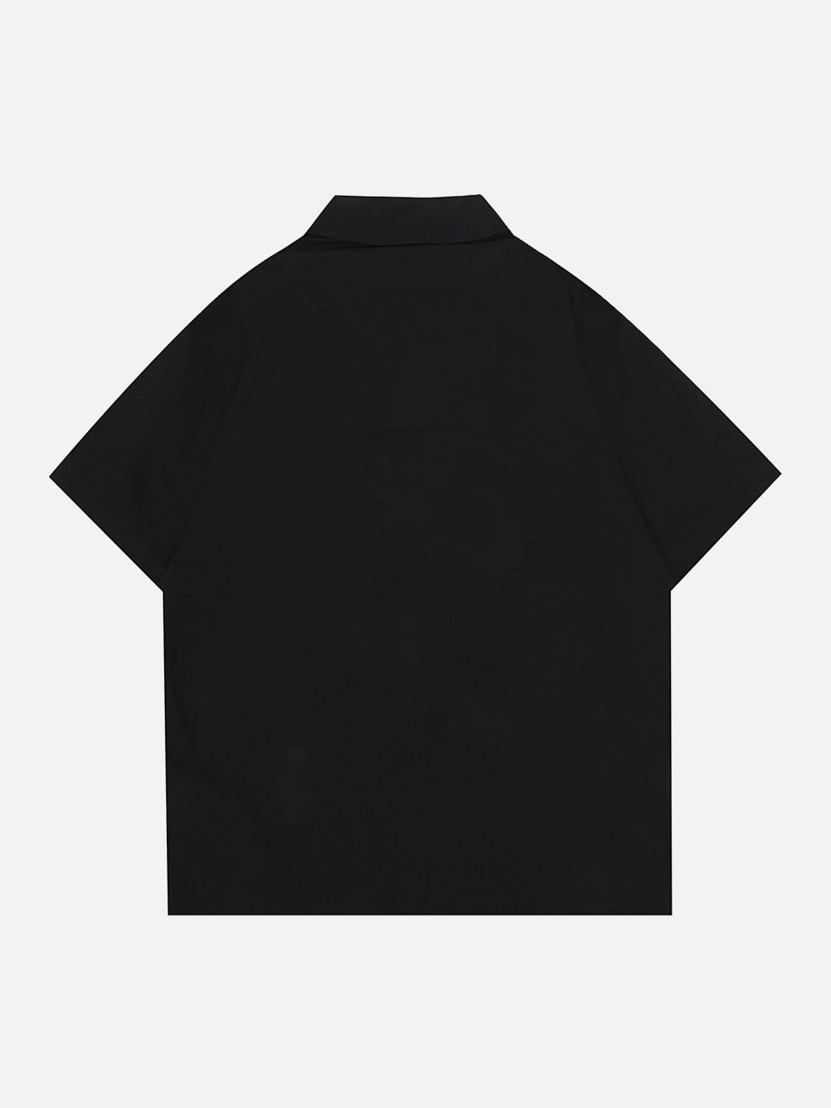 Concert Outfit Zip Patchwork Tee