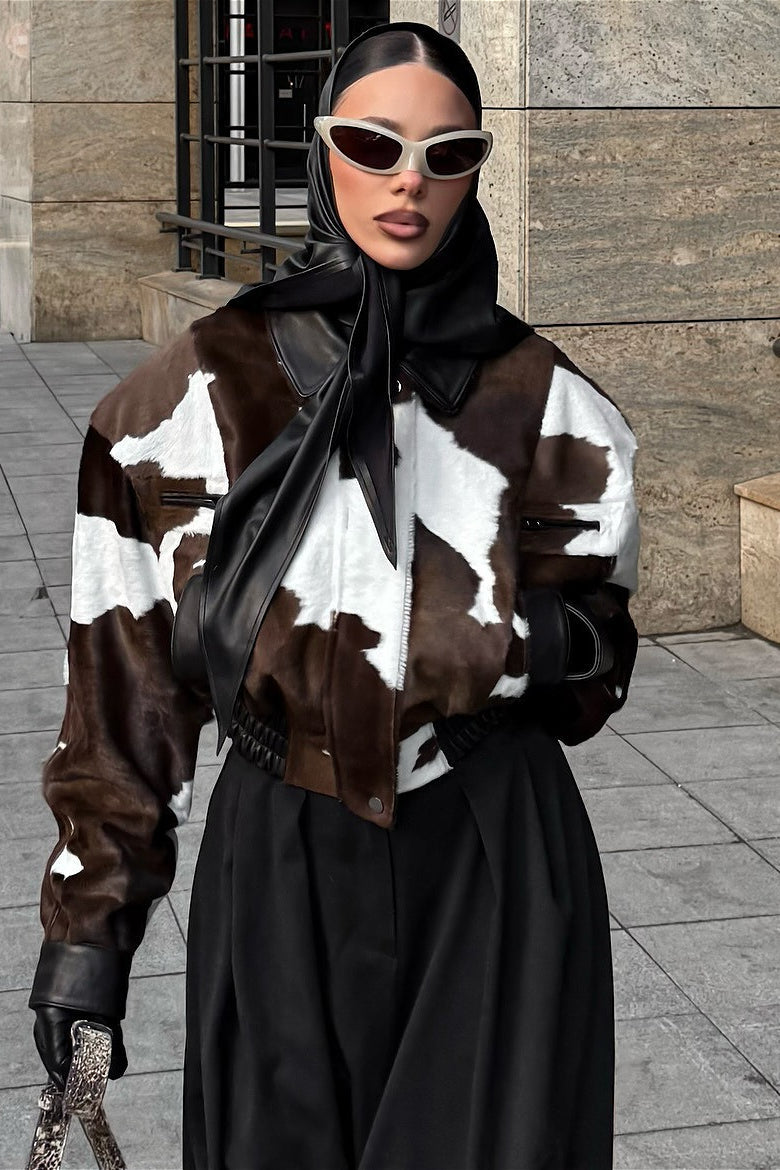 Core Winter Outfits, BlackWhite Leather Moto Jacket