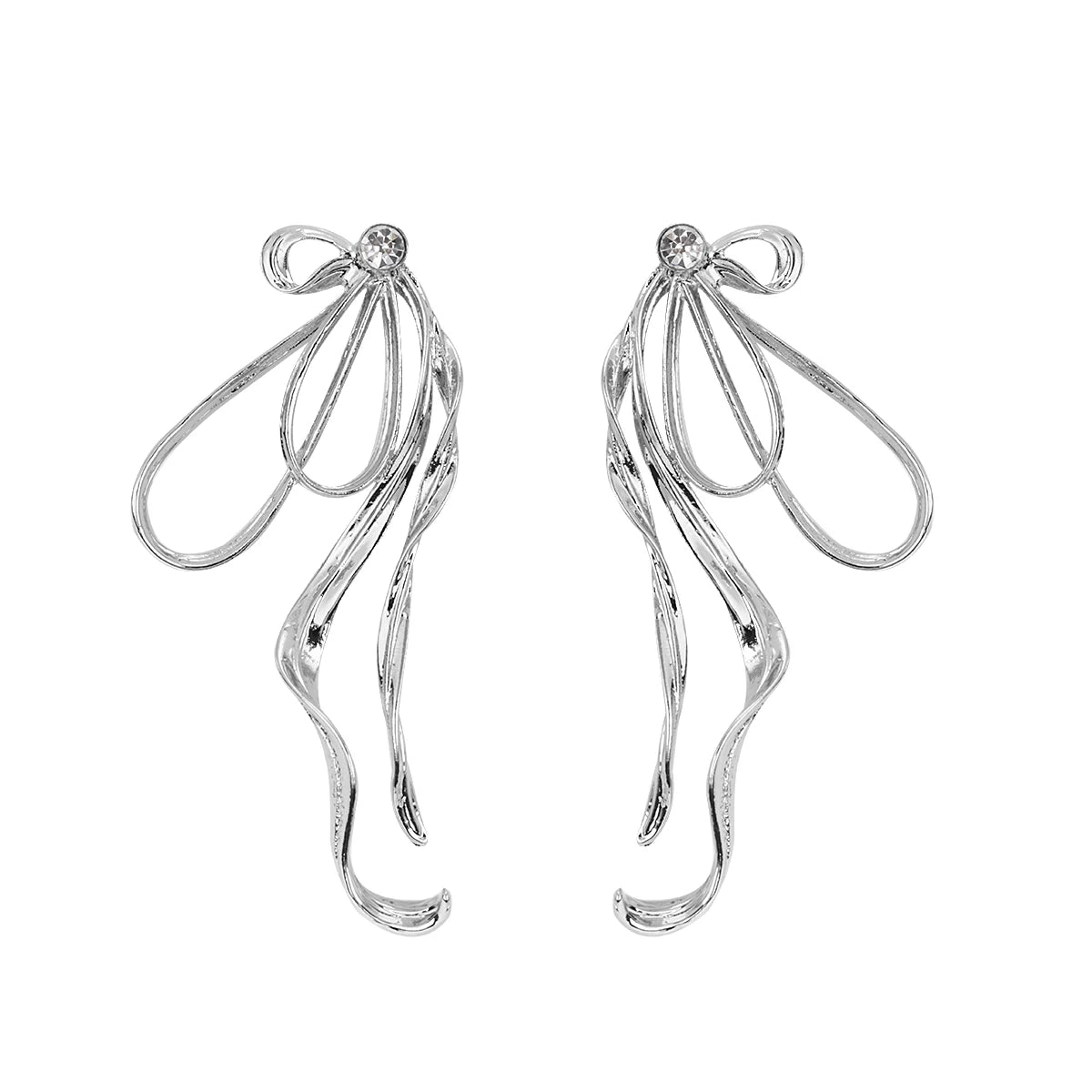 New Style Trends - Abstract Flow Ribbon Aesthetic Earrings - Outfit Ideas