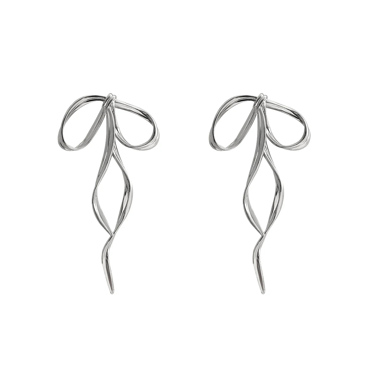 New Style Trends - Abstract Flow Ribbon Aesthetic Earrings - Outfit Ideas