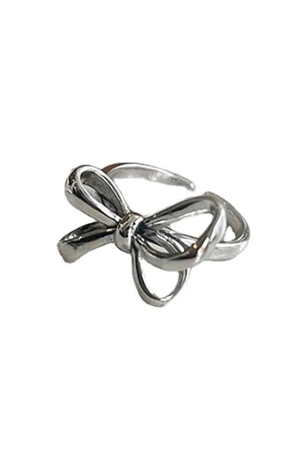 New Style Trends - Aesthetic Bow Pattern Silver Ring - Outfit Ideas