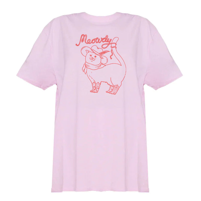 New Style Trends - Aesthetic Cowboy Cat Graphic T-shirt - Outfit Ideas