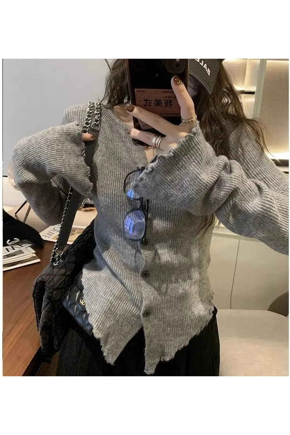 New Style Trends - Aesthetic Frayed Edgy Ribbed Cardigan - Outfit Ideas