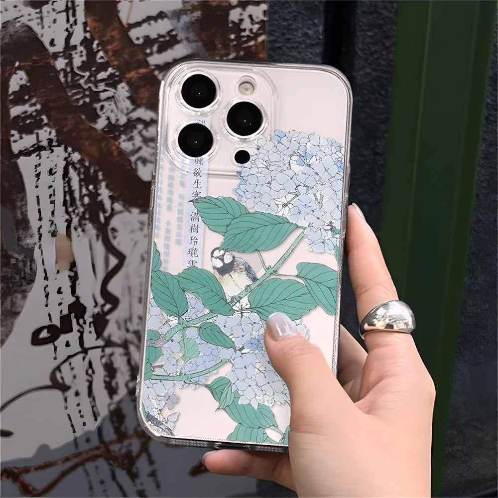 New Style Trends - Aesthetic Hydrangea Garden iPhone Case - Outfit Ideas