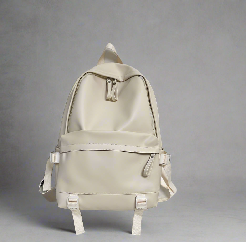 New Style Trends - Aesthetic Leather Rucksack School Backpack - Outfit Ideas