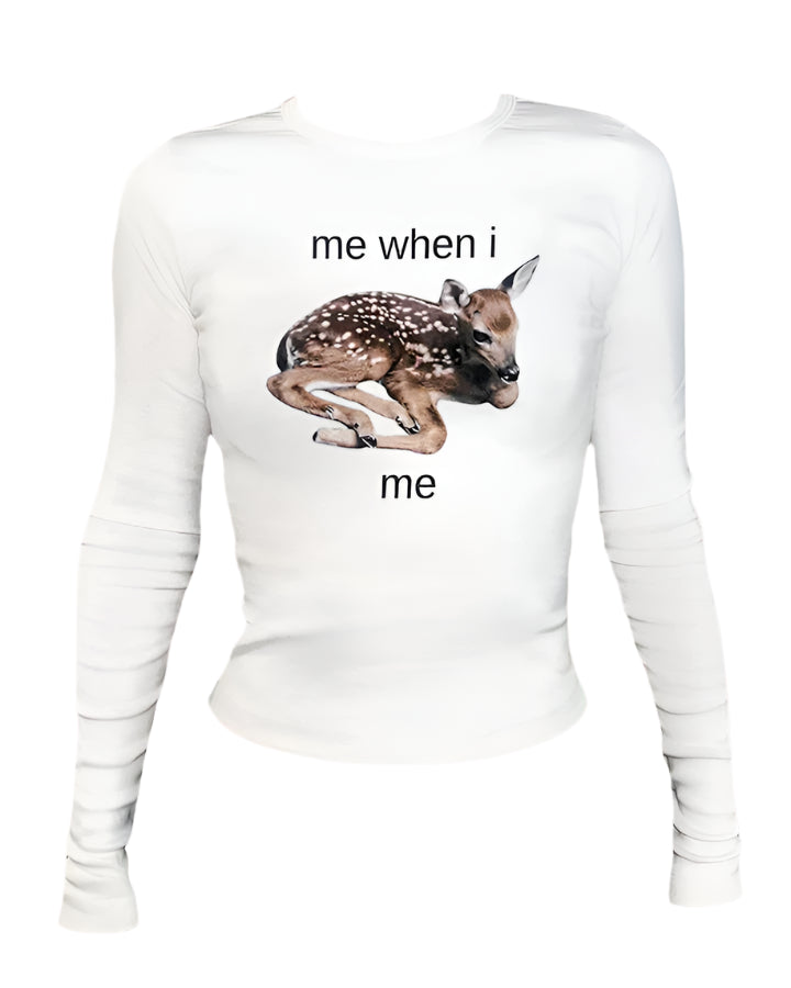 New Style Trends - Aesthetic Me When I Me Meme Long Sleeve Top - Outfit Ideas