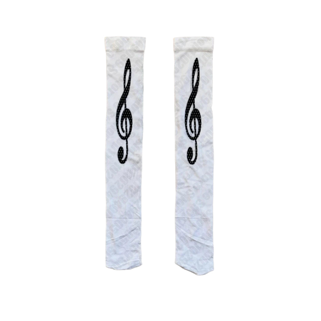 New Style Trends - Aesthetic Melody Note Long Socks - Outfit Ideas