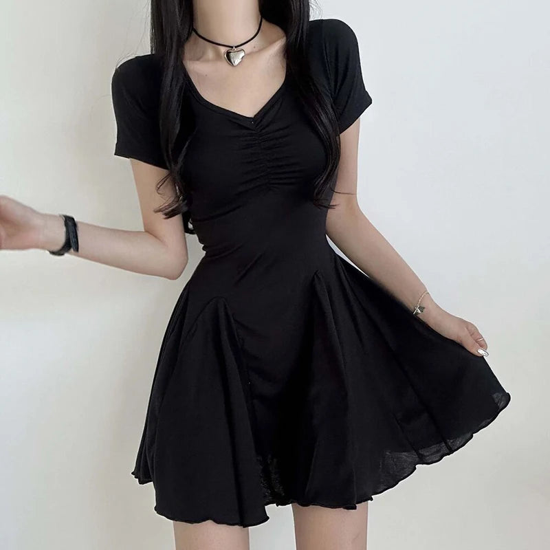 New Style Trends - Aesthetic Midnight Twirl Mini Dress - Outfit Ideas
