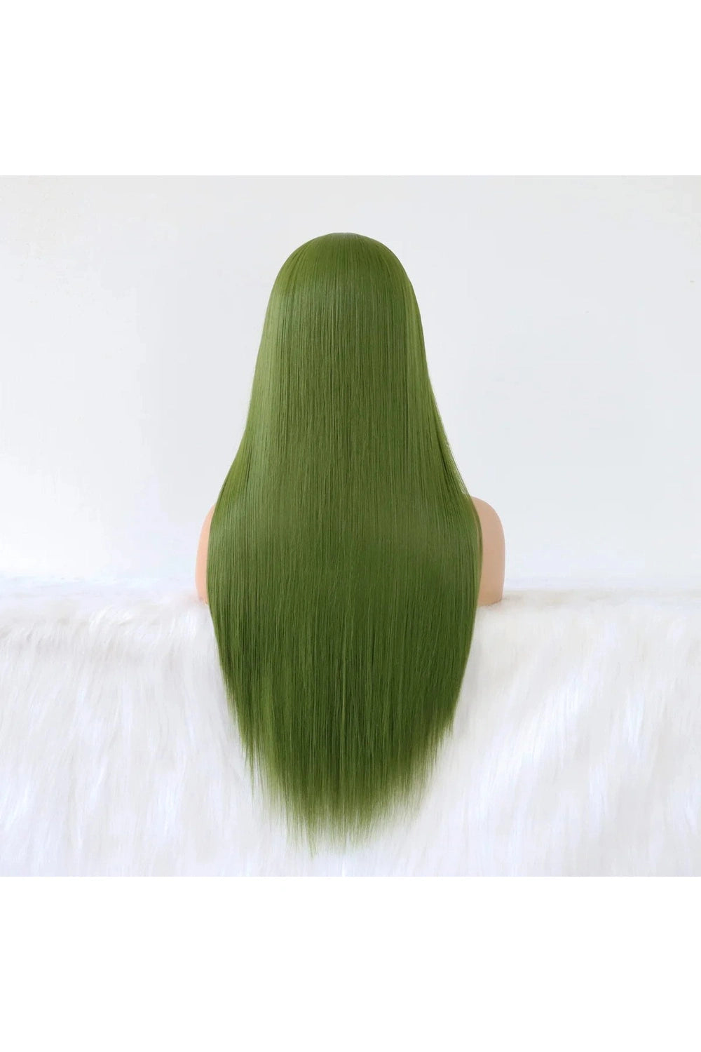 New Style Trends - Aesthetic Olive Green Straight Wig - Outfit Ideas