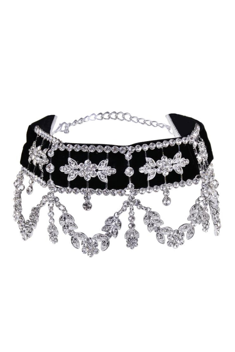 New Style Trends - Aesthetic Rhinestone Flower Necklace - Outfit Ideas