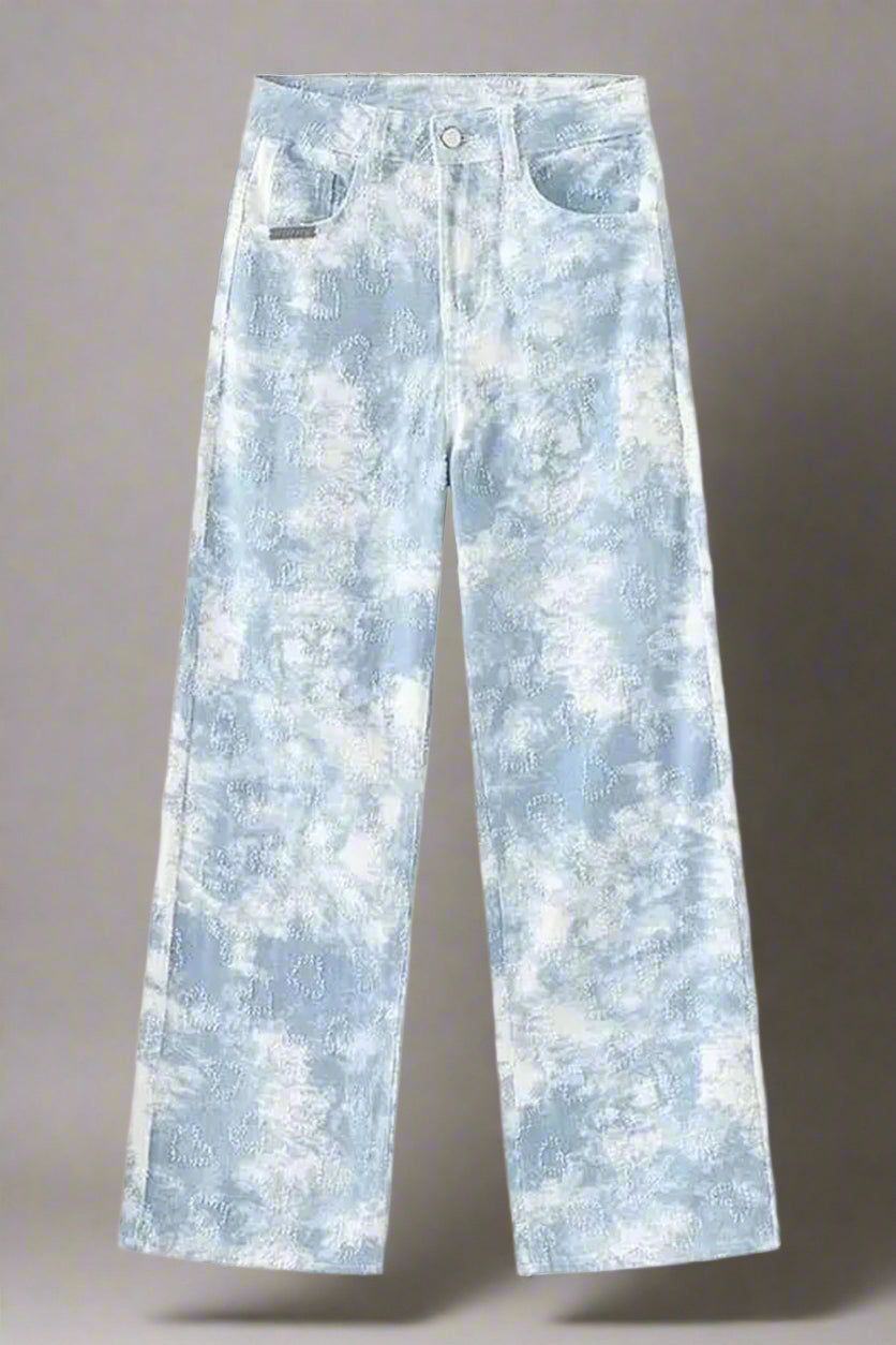 New Style Trends - Aesthetic Sky Wash Wide-Leg Jeans - Outfit Ideas