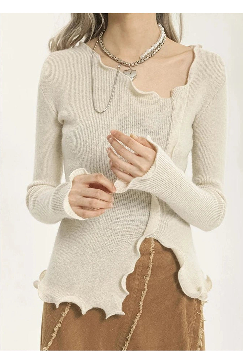 New Style Trends - Aesthetic Soft Wave Ruffle Cardigan - Outfit Ideas