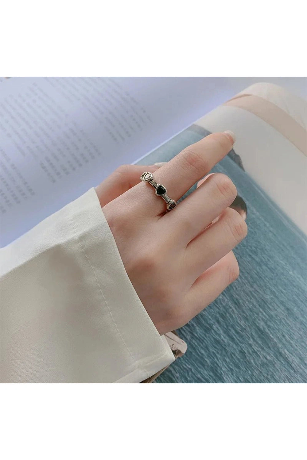 New Style Trends - Aesthetic Sterling Silver Heart Ring - Outfit Ideas