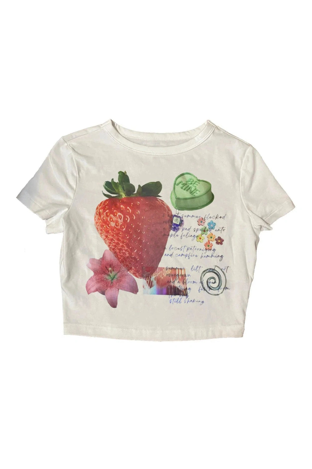 New Style Trends - Aesthetic Strawberry Dreams Collage Top - Outfit Ideas
