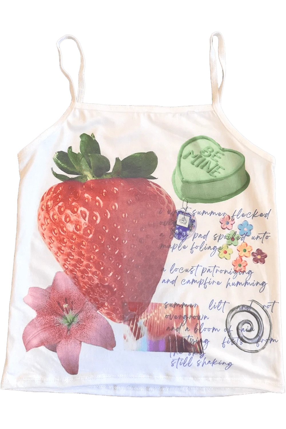 New Style Trends - Aesthetic Strawberry Dreams Collage Top - Outfit Ideas