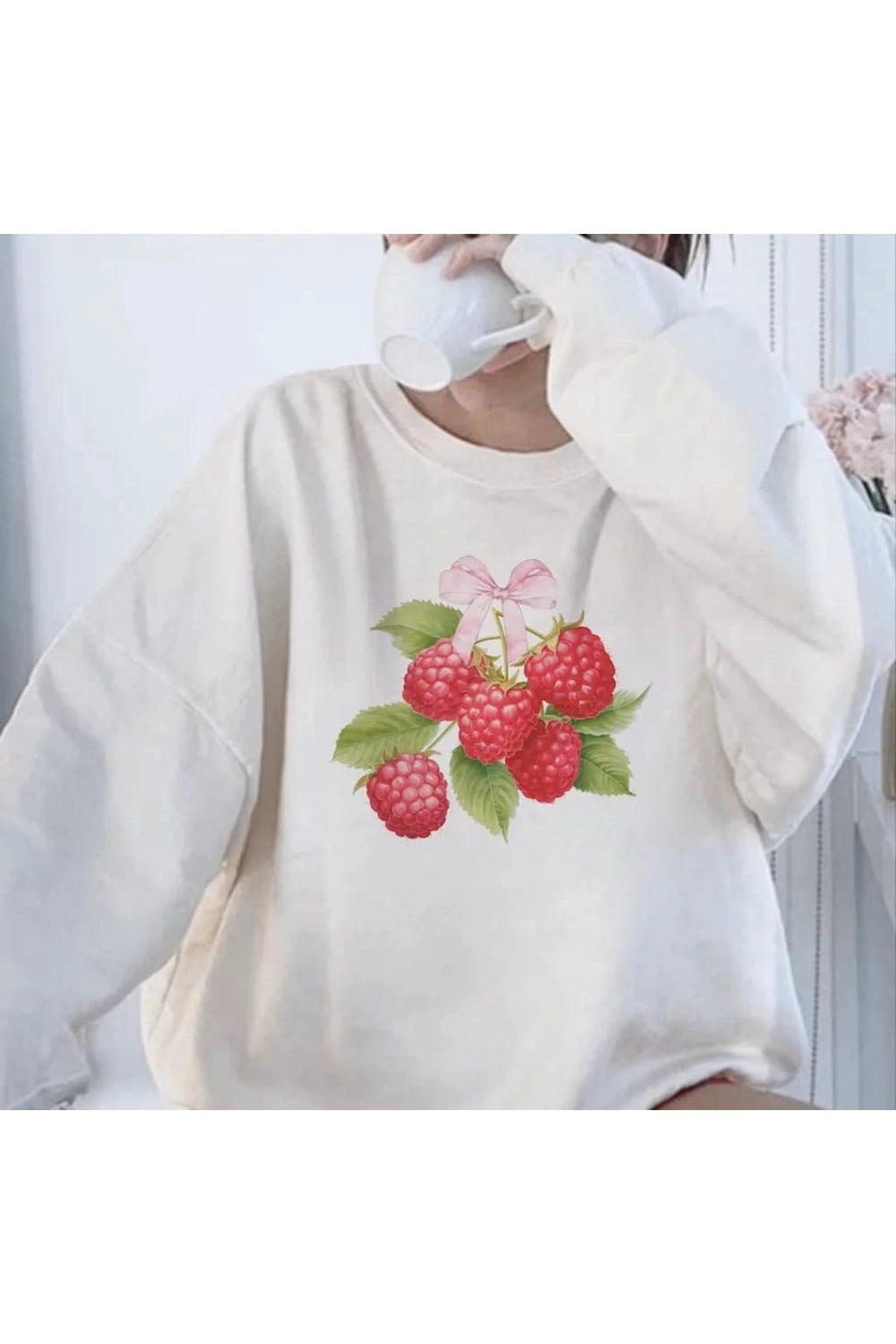 New Style Trends - Aesthetic Sweet Raspberry Delight Sweatshirt - Outfit Ideas
