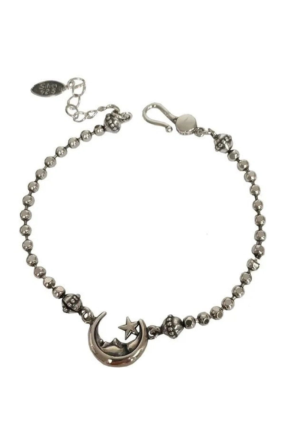 New Style Trends - Alt Celestial Moon & Star Silver Bracelet - Outfit Ideas