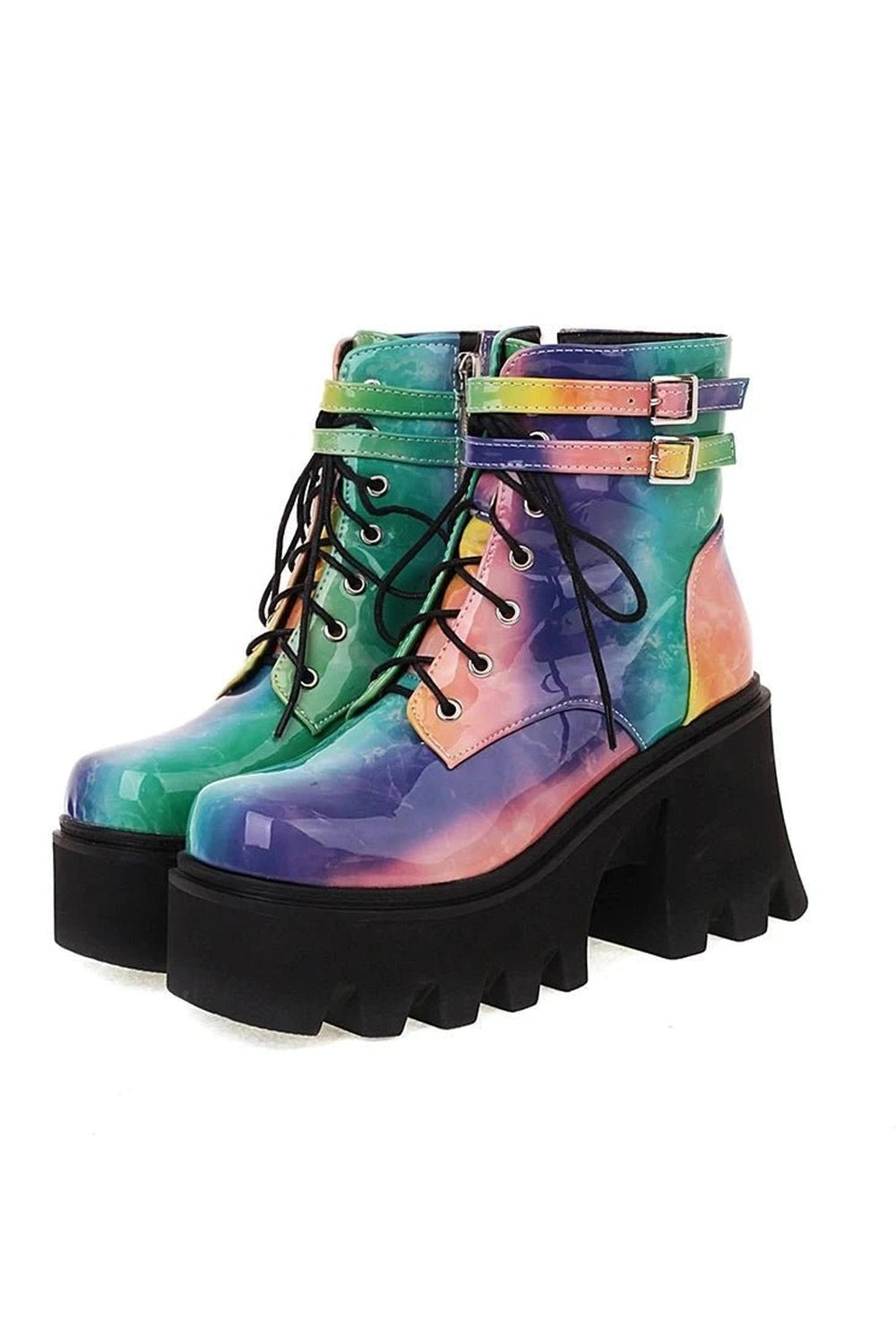 New Style Trends - Alt Colorful Motorcycle Ankle Boots - Outfit Ideas