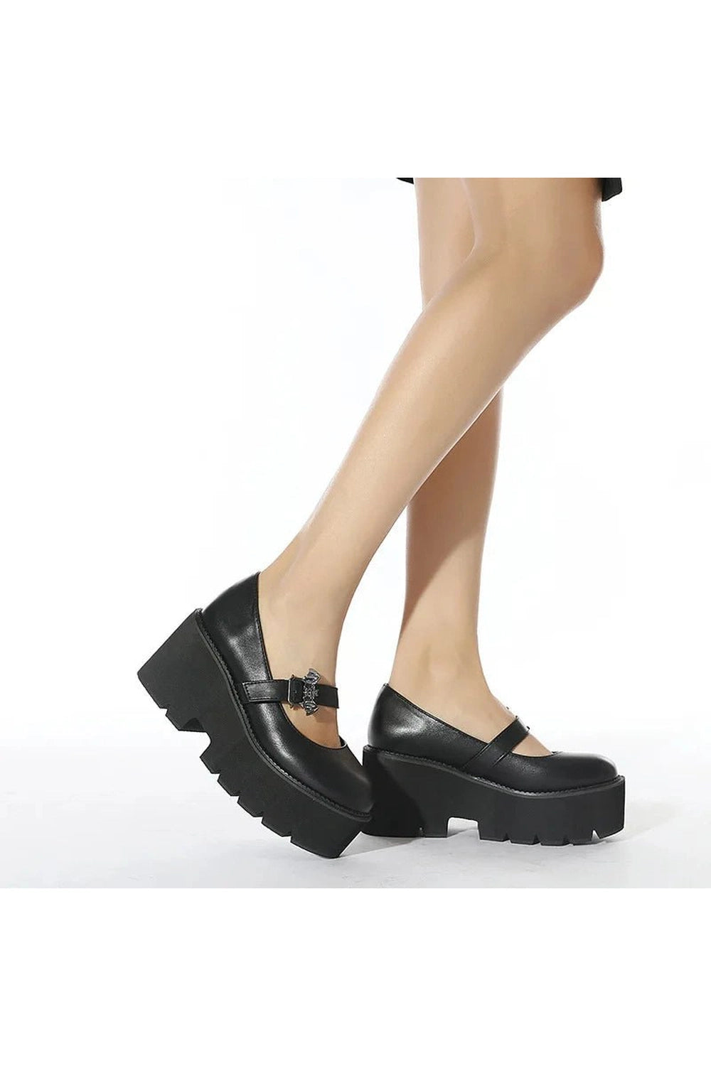 New Style Trends - Alt Dark Bat Charm Chunky Shoes - Outfit Ideas