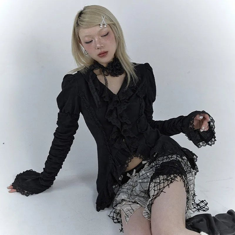 New Style Trends - Alt Dark Romance Blouse - Outfit Ideas