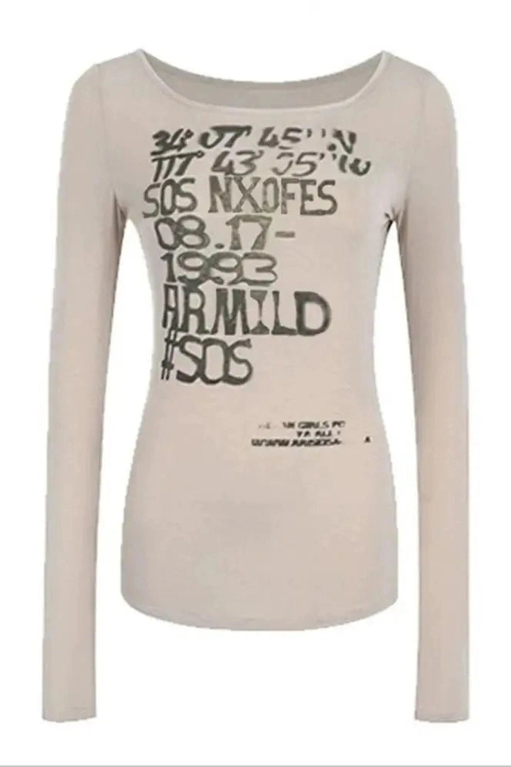 New Style Trends - Alt Distressed Graphic Long Sleeve Top - Outfit Ideas