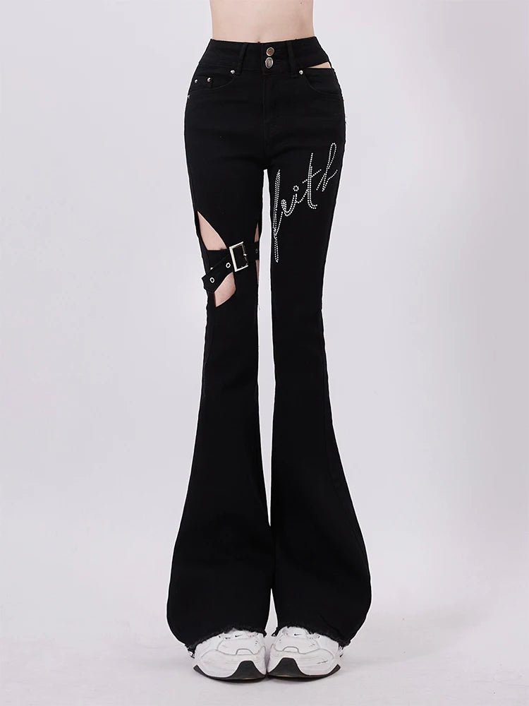 New Style Trends - Alt Faith Buckled Flare Pants - Outfit Ideas