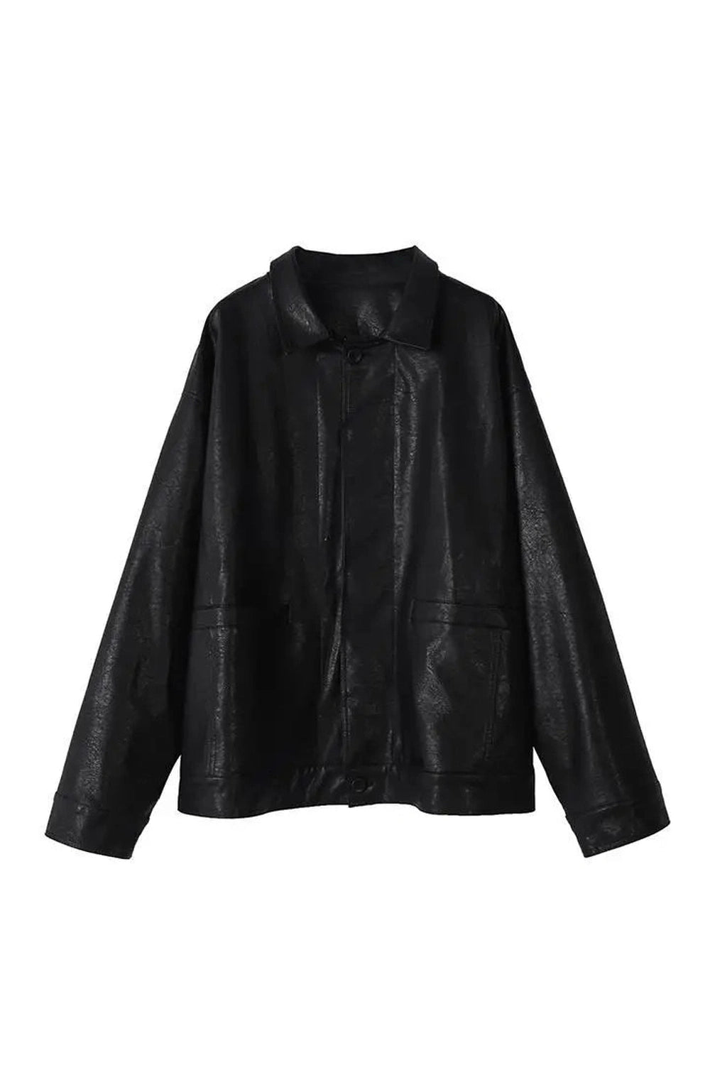 New Style Trends - Alt Fall Oversized Black Leather Shirt Jacket - Outfit Ideas