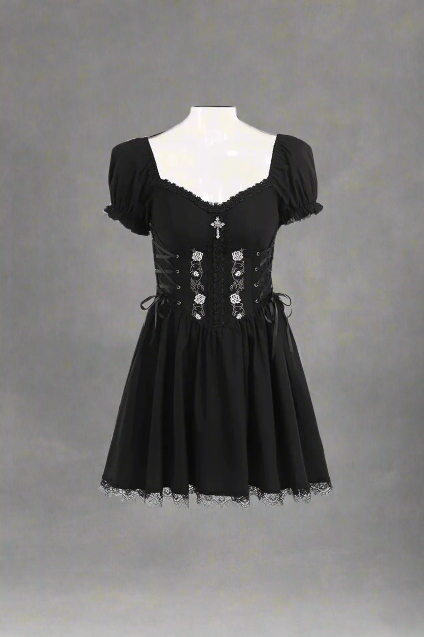New Style Trends - Alt Goth A-line Bandage Corset Dress - Outfit Ideas