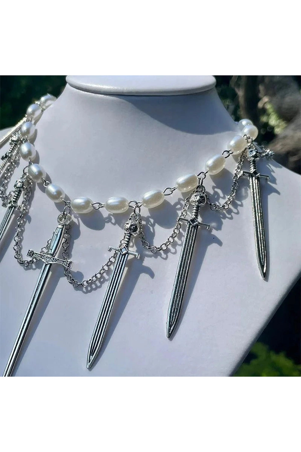 New Style Trends - Alt Goth Knight’s Valor Pearl Choker - Outfit Ideas