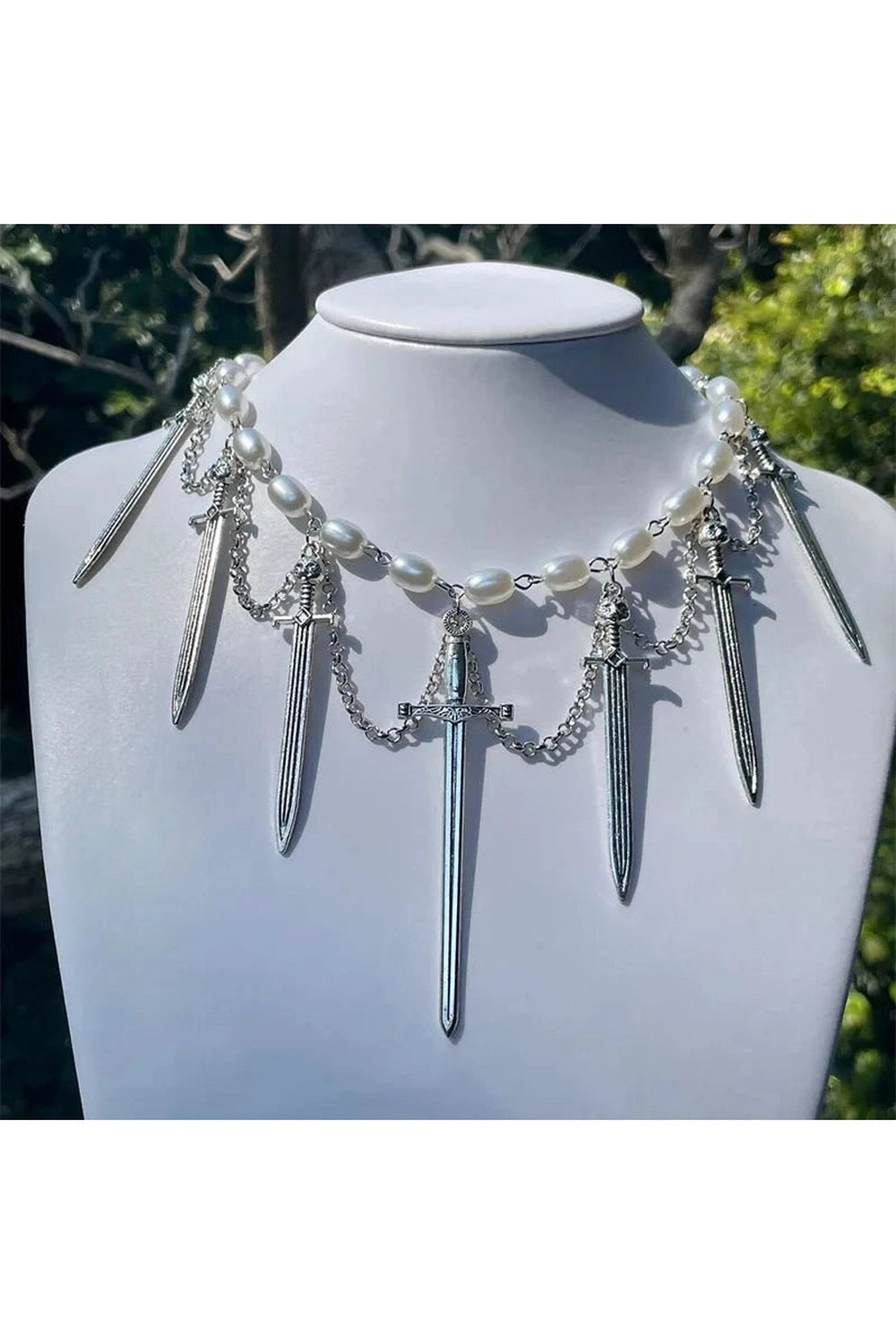 New Style Trends - Alt Goth Knight’s Valor Pearl Choker - Outfit Ideas