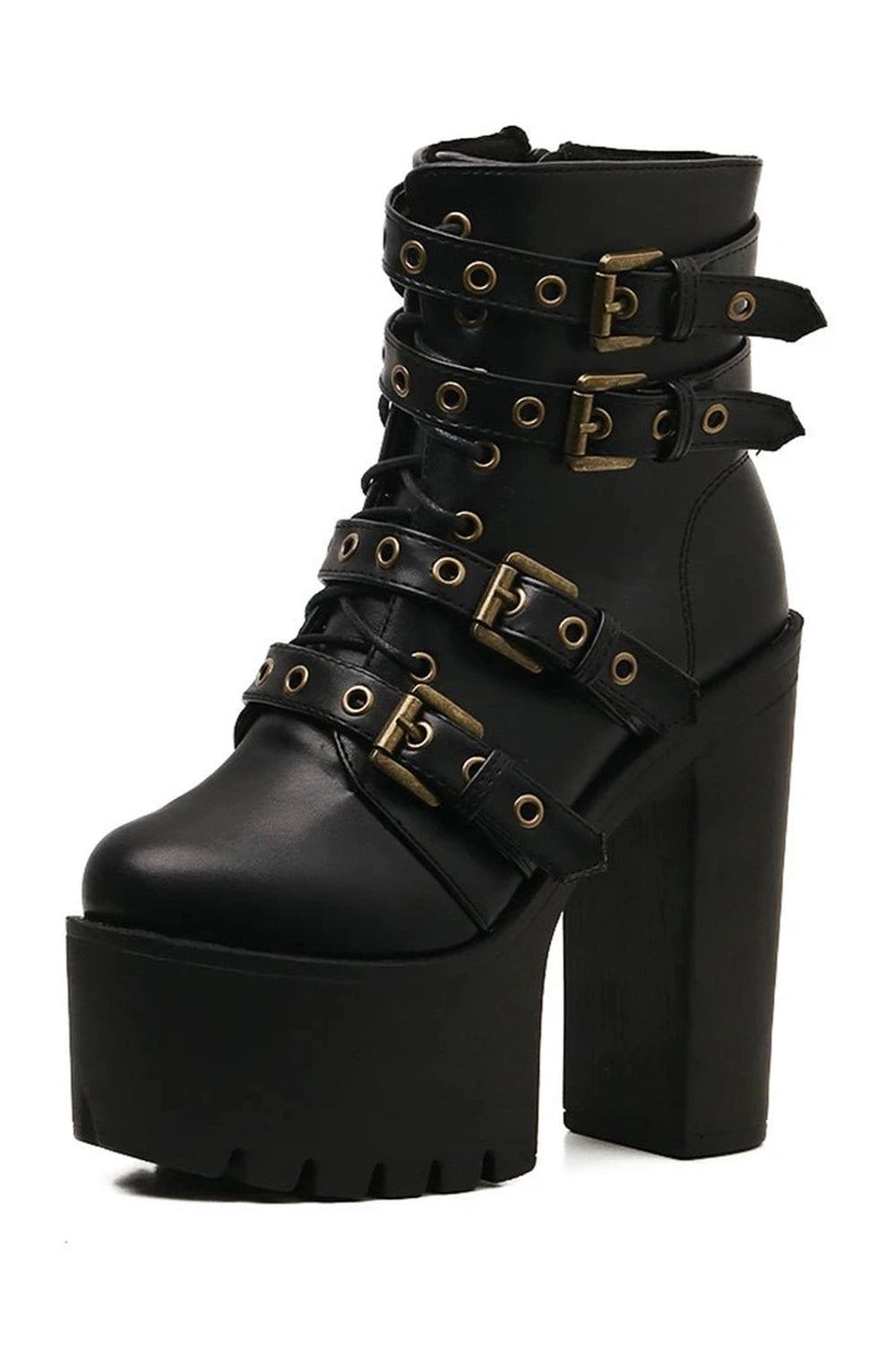 New Style Trends - Alt Goth Platform Round Boots - Outfit Ideas