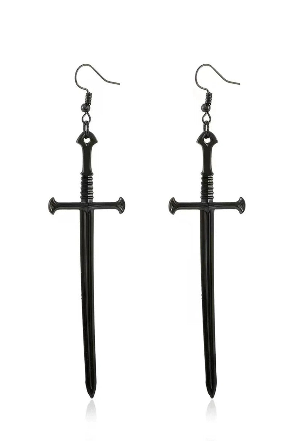 New Style Trends - Alt Goth Silver Sword Drop Earring - Outfit Ideas