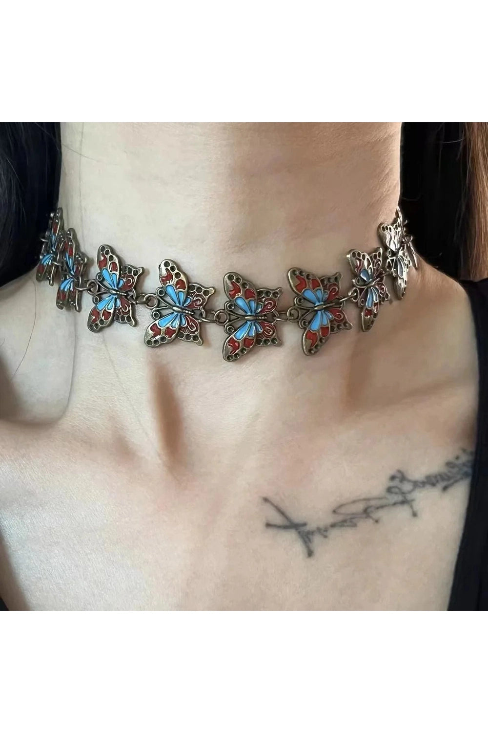New Style Trends - Alt Goth Spiked Heart Chain Choker - Outfit Ideas