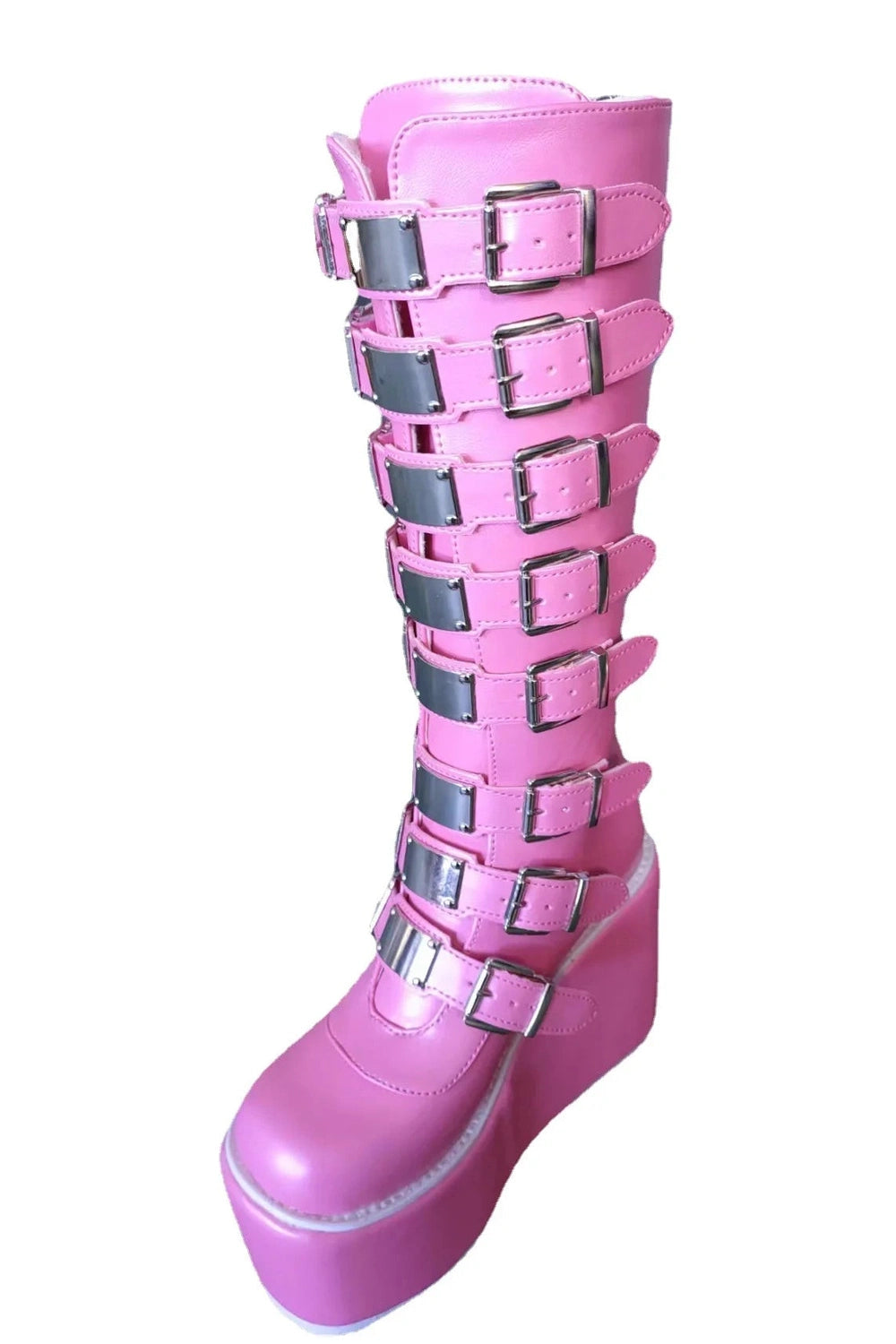 New Style Trends - Alt Heart Buckle Knee Boots - Outfit Ideas