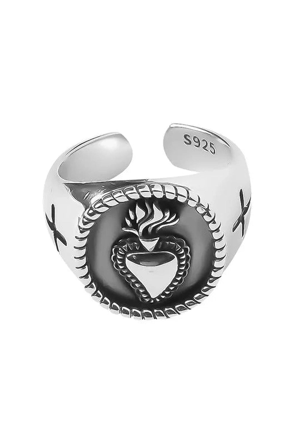 New Style Trends - Alt Hollow Heart Silver Ring - Outfit Ideas