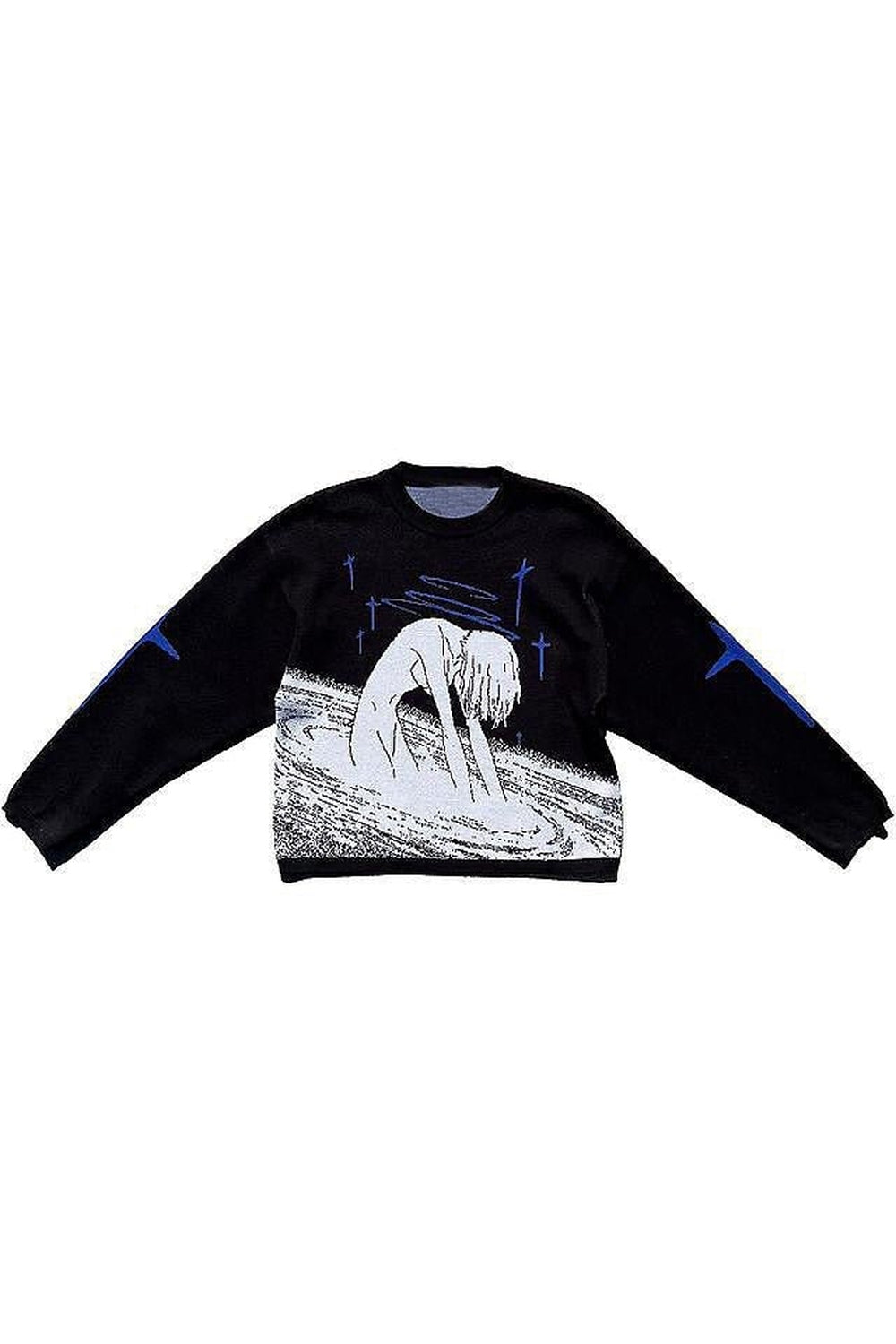 New Style Trends - Alt Japanese Anime Pattern Sweater - Outfit Ideas